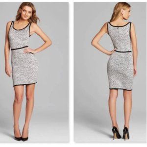 NWT Robert Rodriguez Luxury Designer Black White Grey Sexy Bodycon Mini Dress